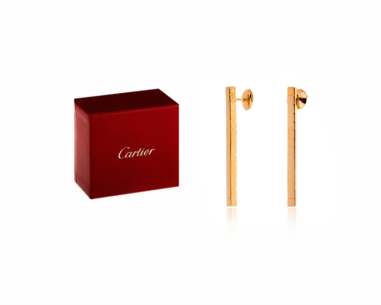 Оригинальные золотые серьги Cartier