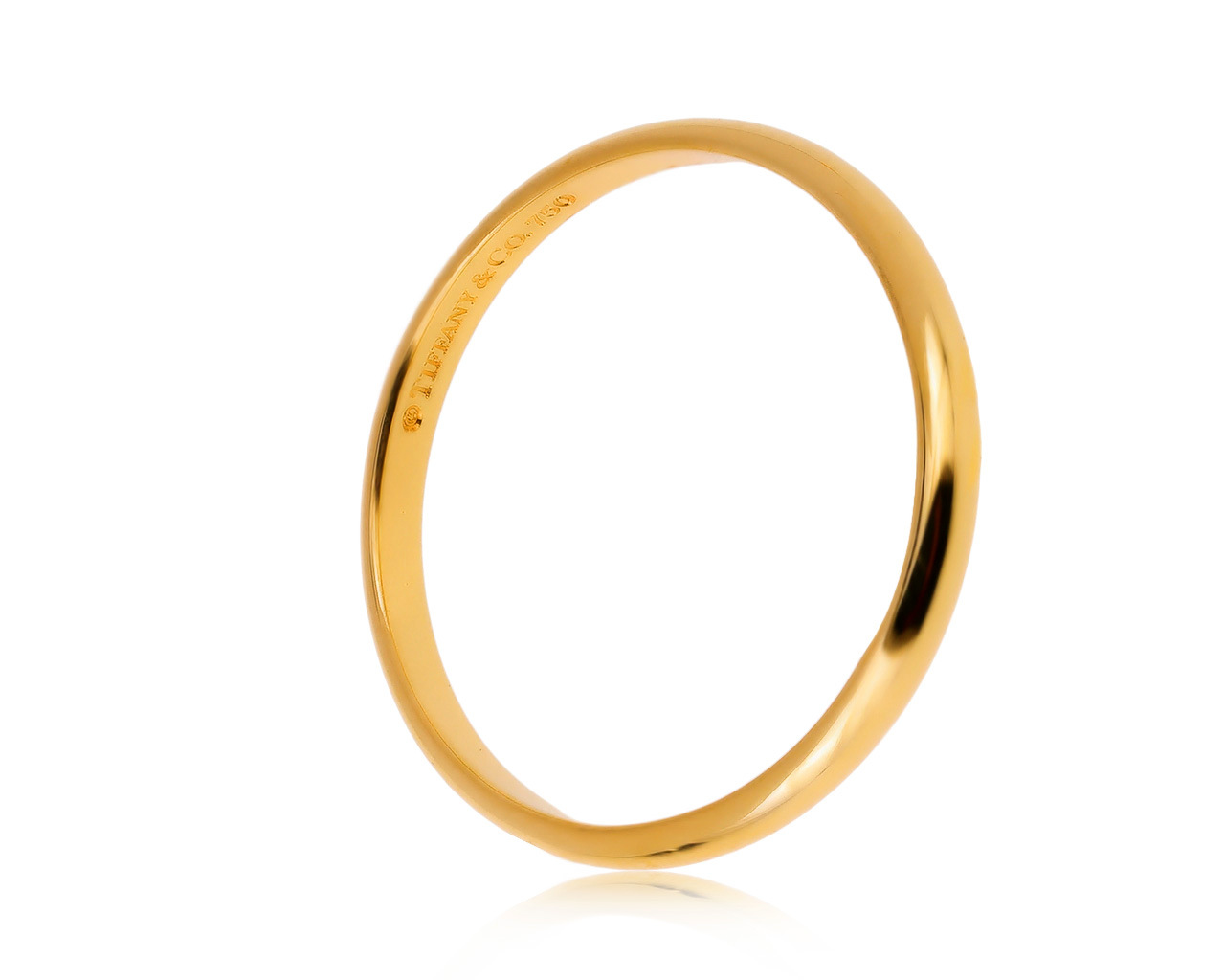 Оригинальное золотое кольцо Tiffany&Co Classic 210620/8