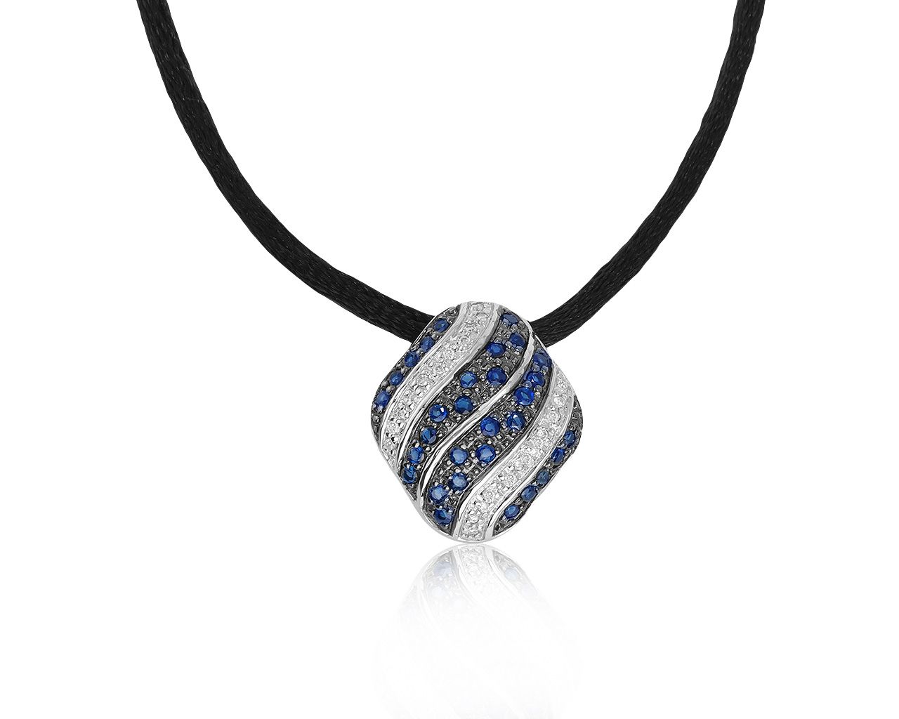 Модный золотой кулон с сапфирами 0.69ct 170321/8