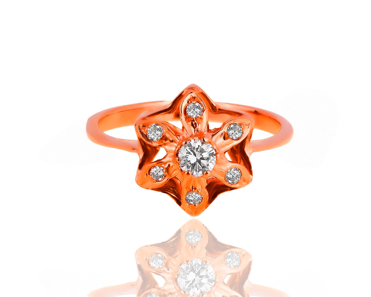 Классическое золотое кольцо с бриллиантами 0.29ct 170519/2 Классическое золотое кольцо с бриллиантами 0.29ct 170519/2