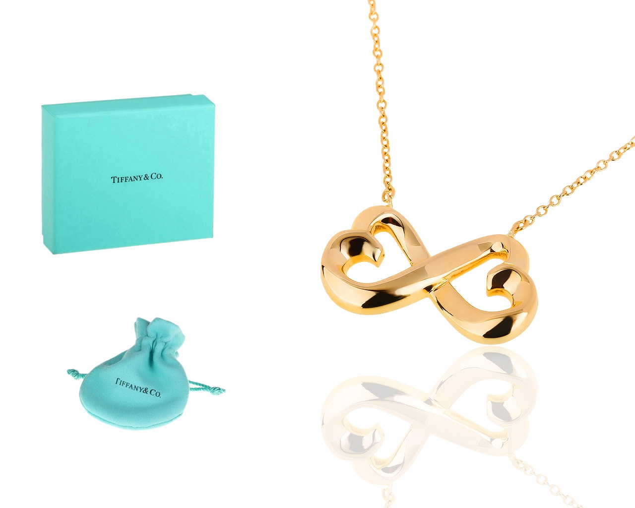 Утонченная золотая подвеска Tiffany&Co Paloma Picasso