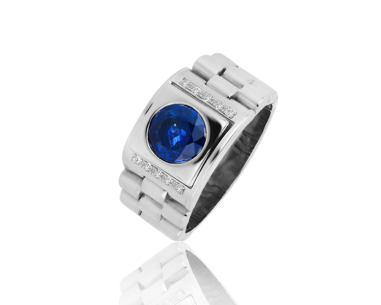 Прелестное золотое кольцо с сапфиром 2.60ct 121019/1