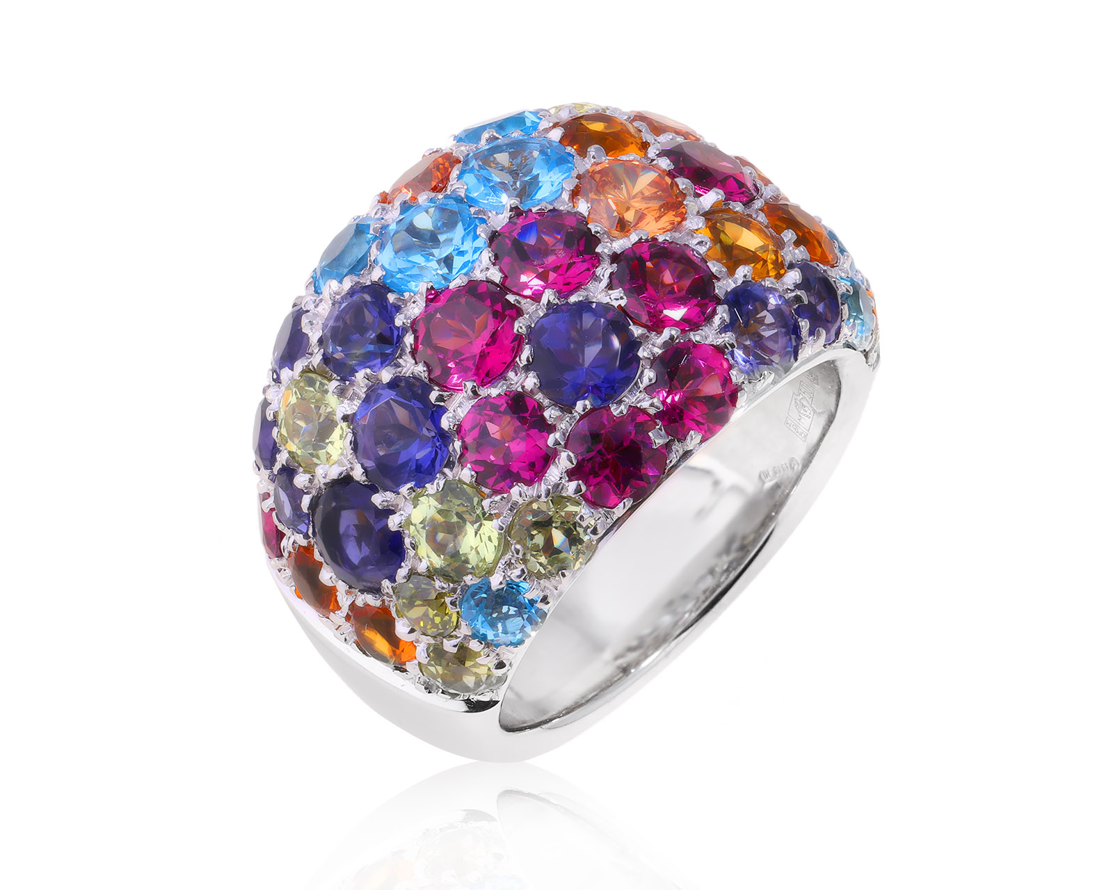 Оригинальное золотое кольцо Pasquale Bruni Multistone Cocktail 221024/4