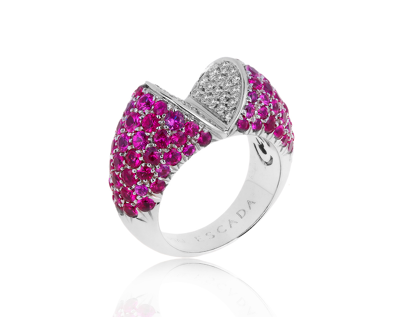 Оригинальное золотое кольцо с рубинами 3.60ct Escada 111119/9