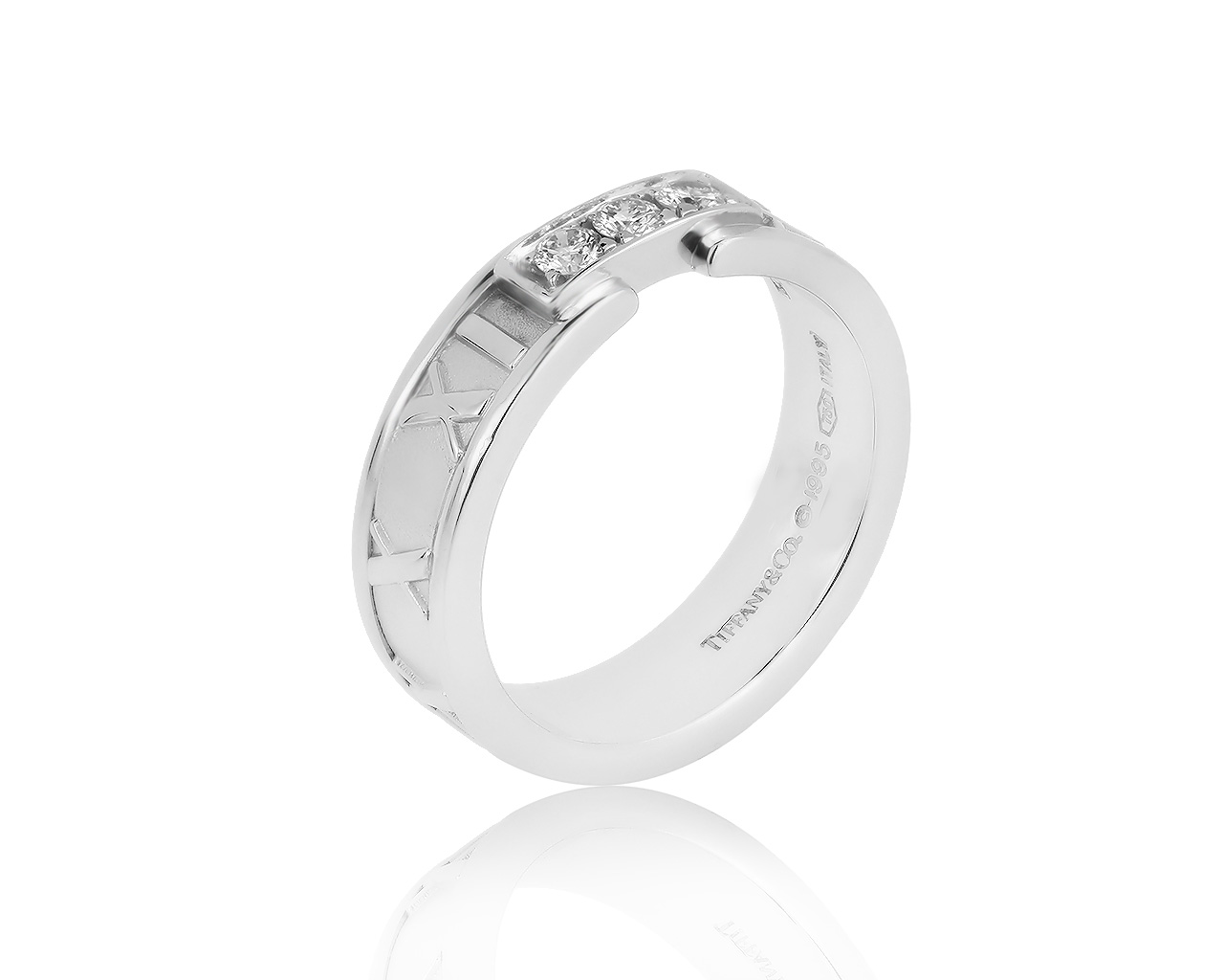 Оригинальное злотое кольцо с бриллиантами 0.15ct Tiffany&Co