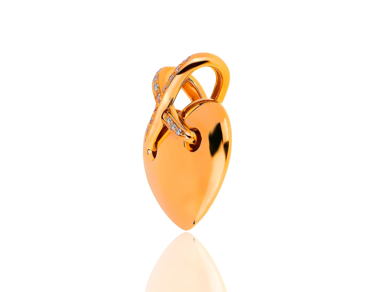 Золотая подвеска с бриллиантами 0.17ct Chaumet Liens Heart