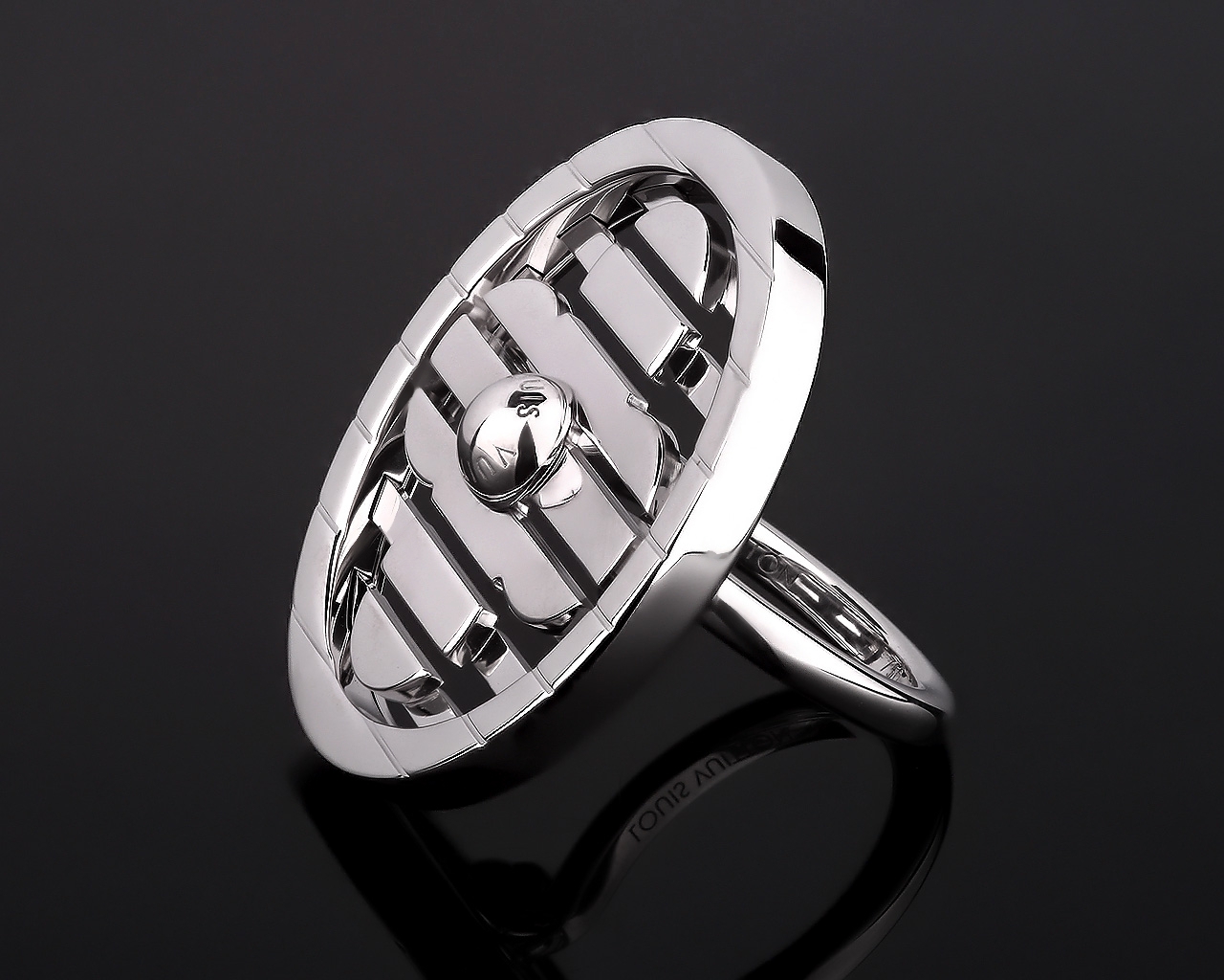 Золотое кольцо Louis Vuitton Large Flower 140917/5