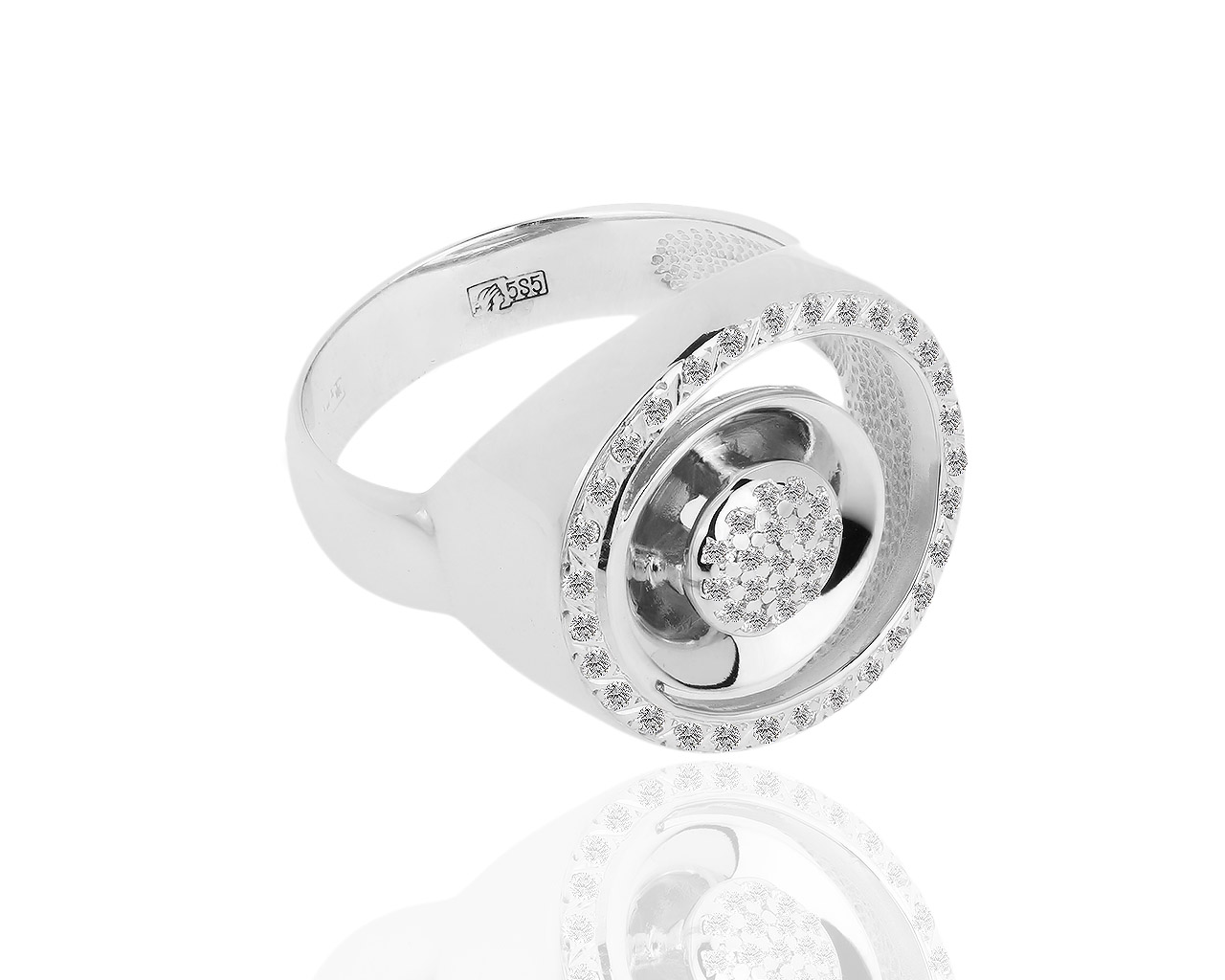 Утонченное золотое кольцо с бриллиантами 0.25ct 040918/10