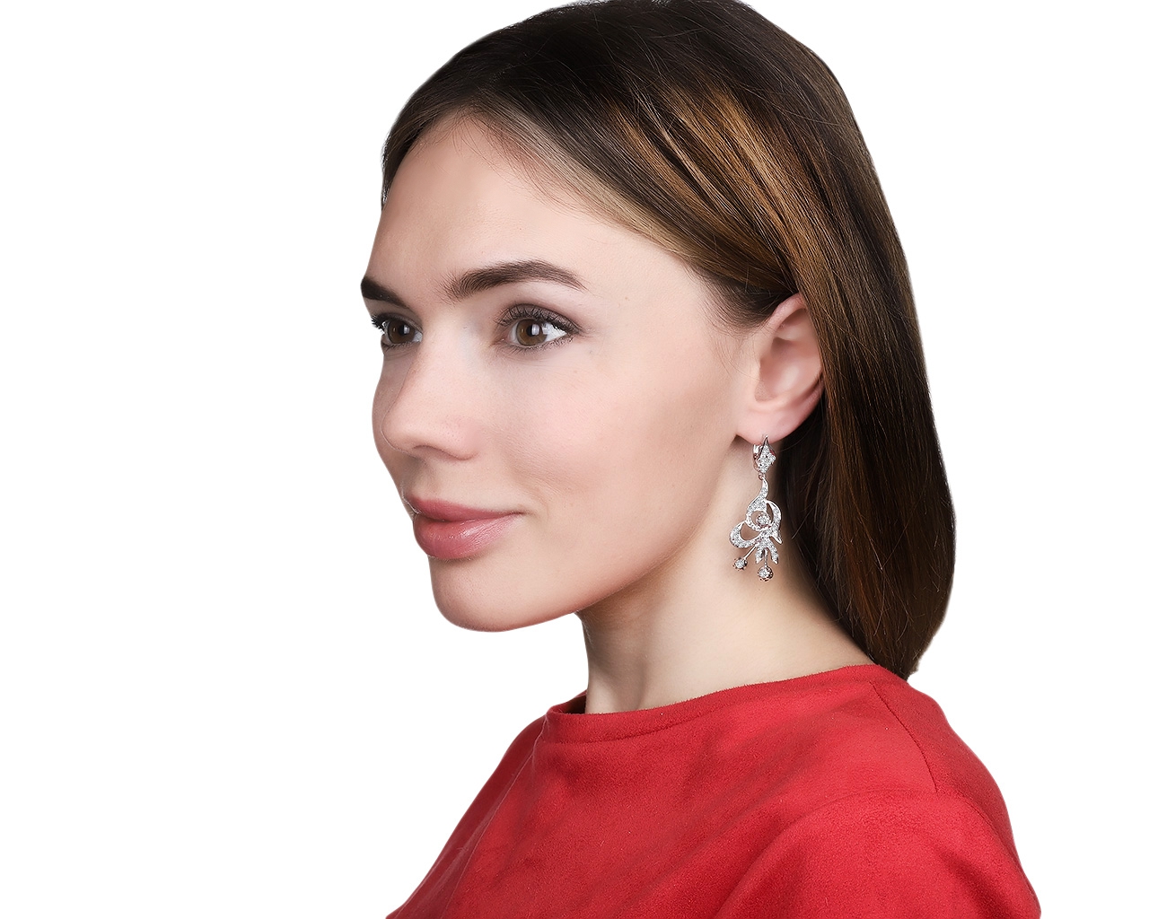 Винтажные золотые серьги с бриллиантами 0.63ct