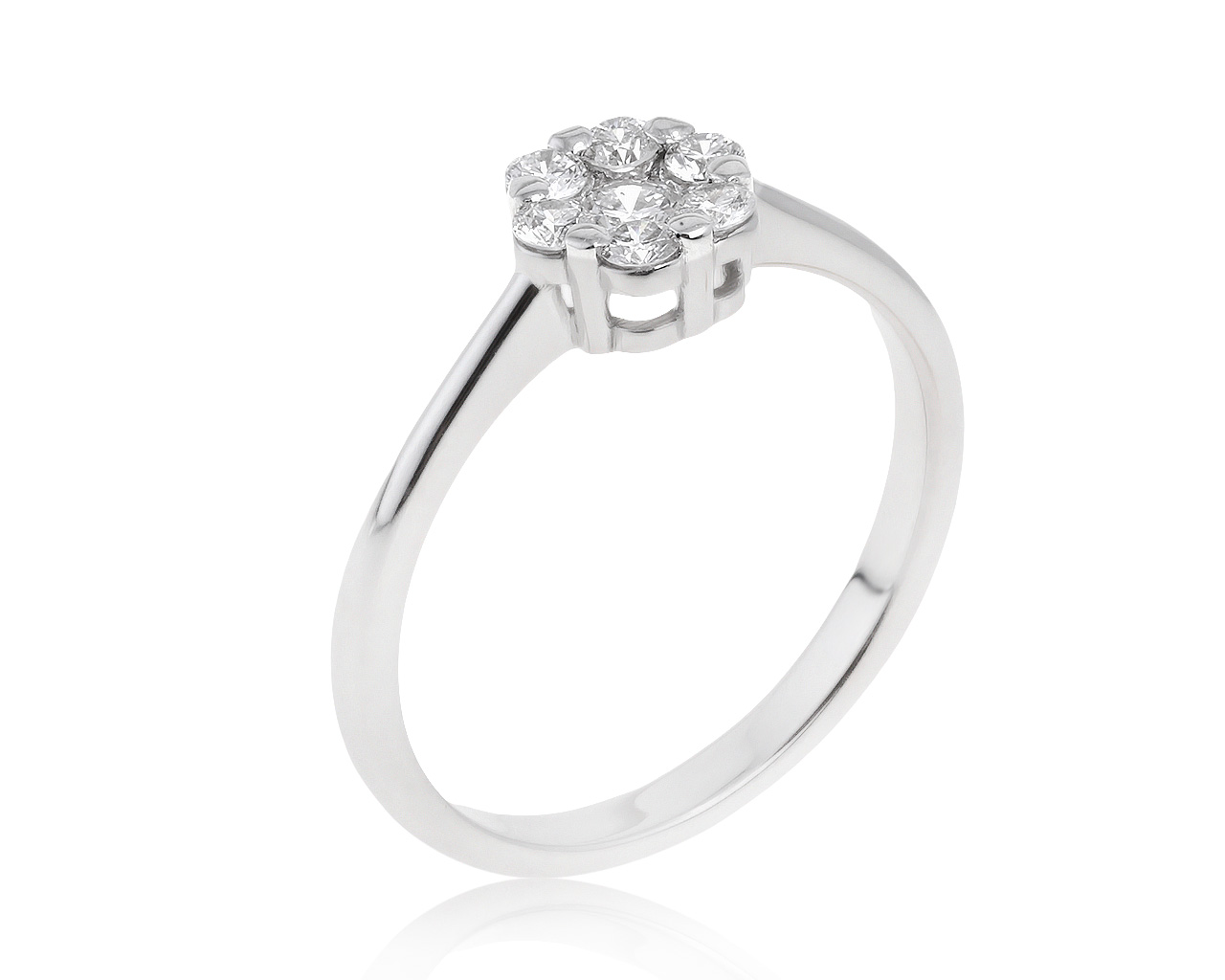 Оригинальное золотое кольцо с бриллиантами 0.31ct ЭПЛ Якутские бриллианты 130521/1