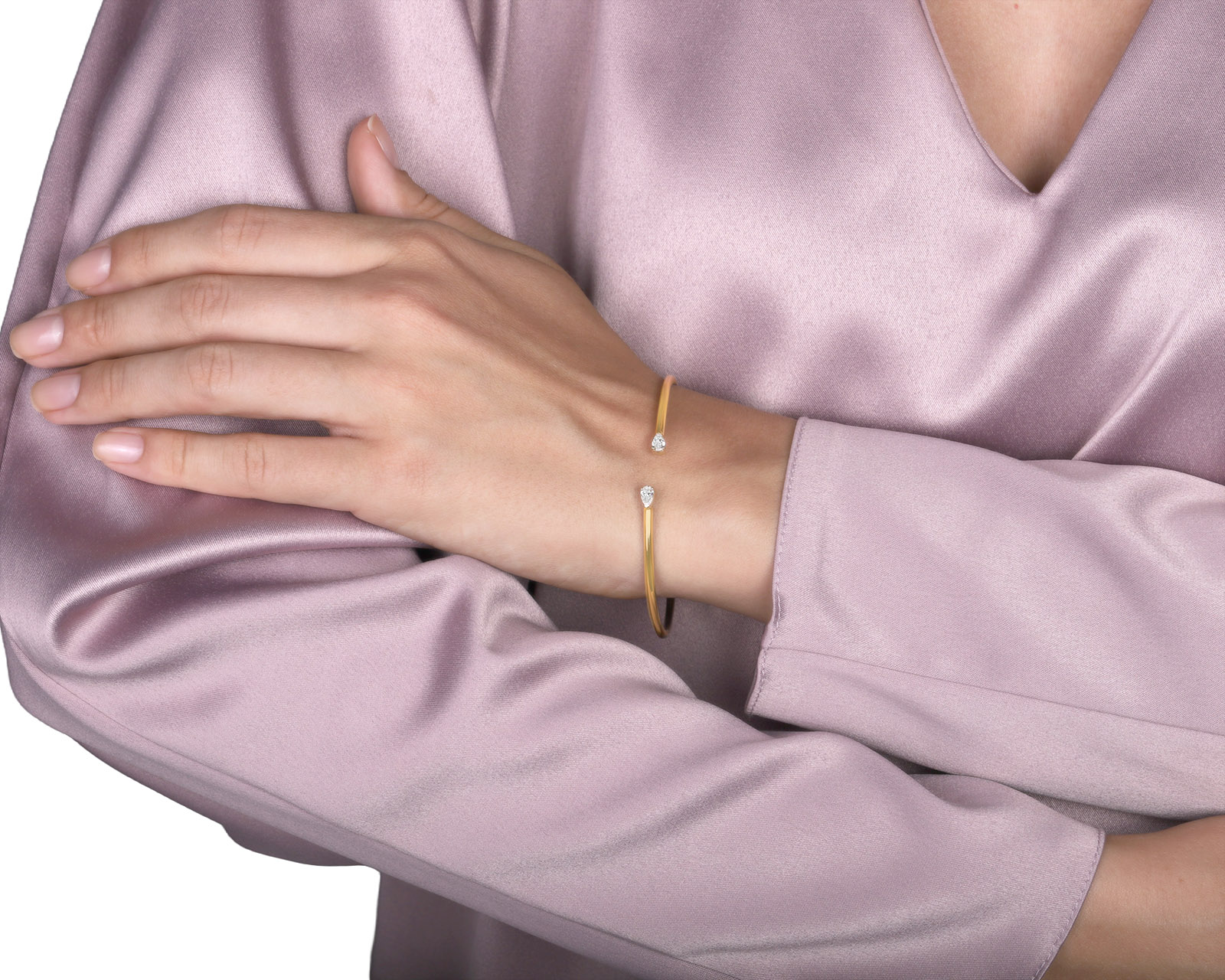 Золотой браслет с бриллиантами 0.38ct