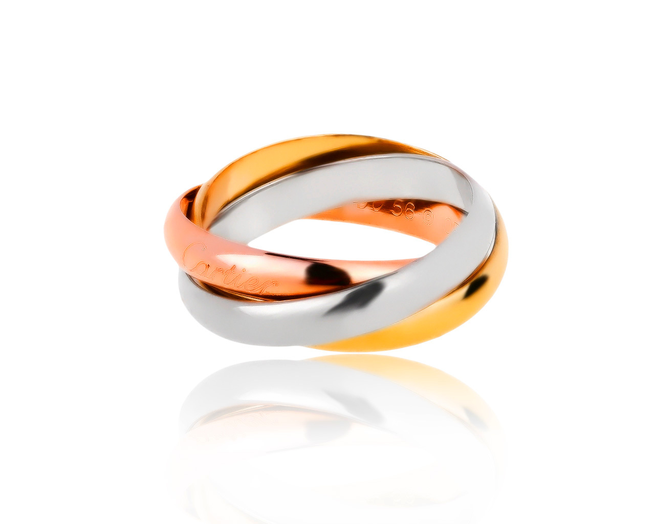 Оригинальное золотое кольцо Cartier 121219/3