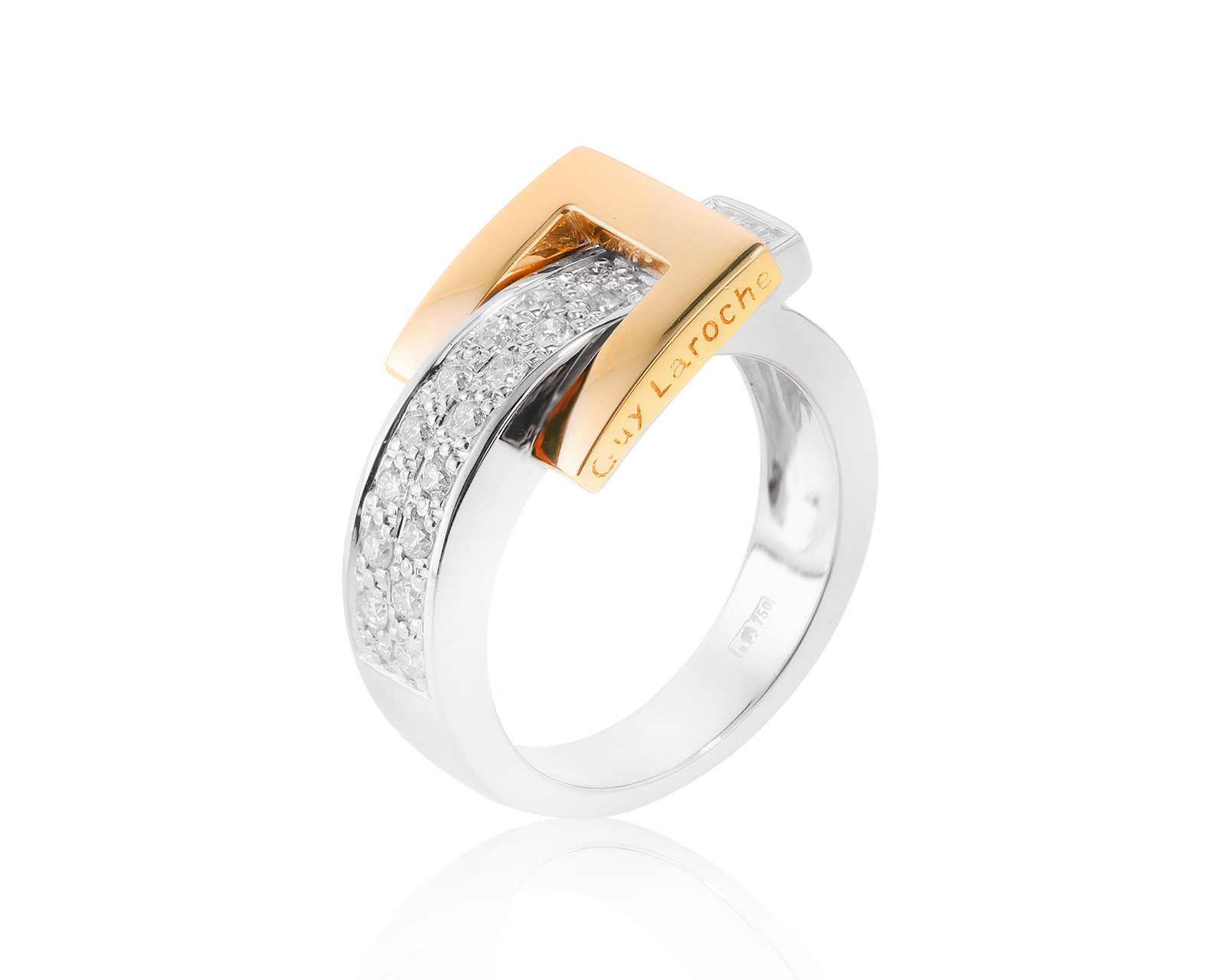 Оригинальное золотое кольцо с бриллиантами 0.32ct Guy Laroche 041222/4