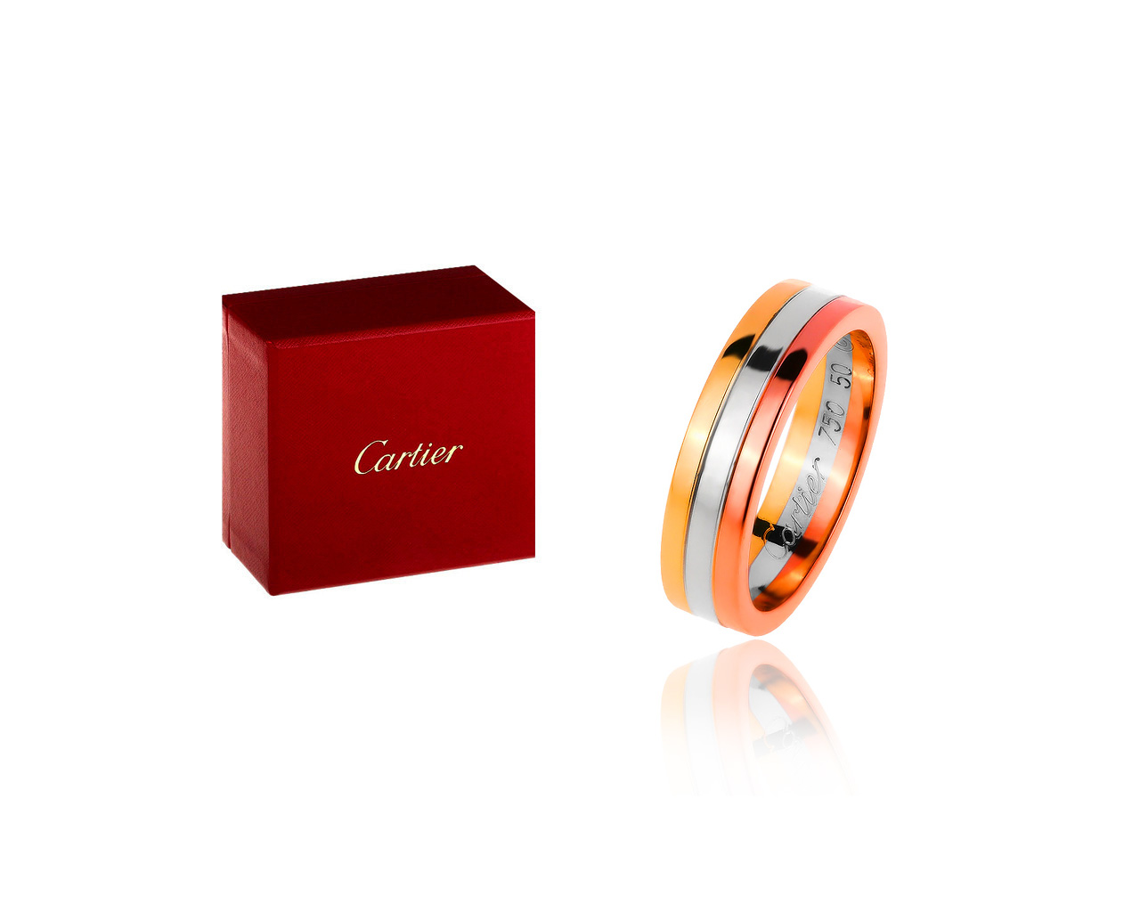Оригинальное золотое кольцо Cartier