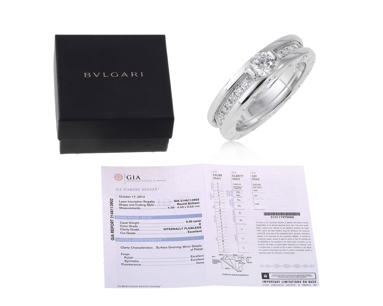Оригинальное золотое кольцо с бриллиантами 0.51ct Bvlgari B.Zero1