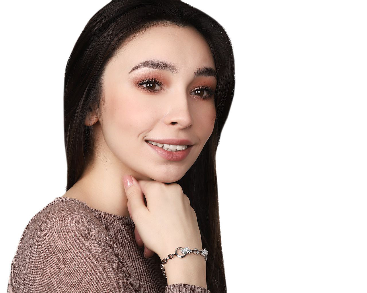 Прелестный золотой браслет с бриллиантами 0.80ct