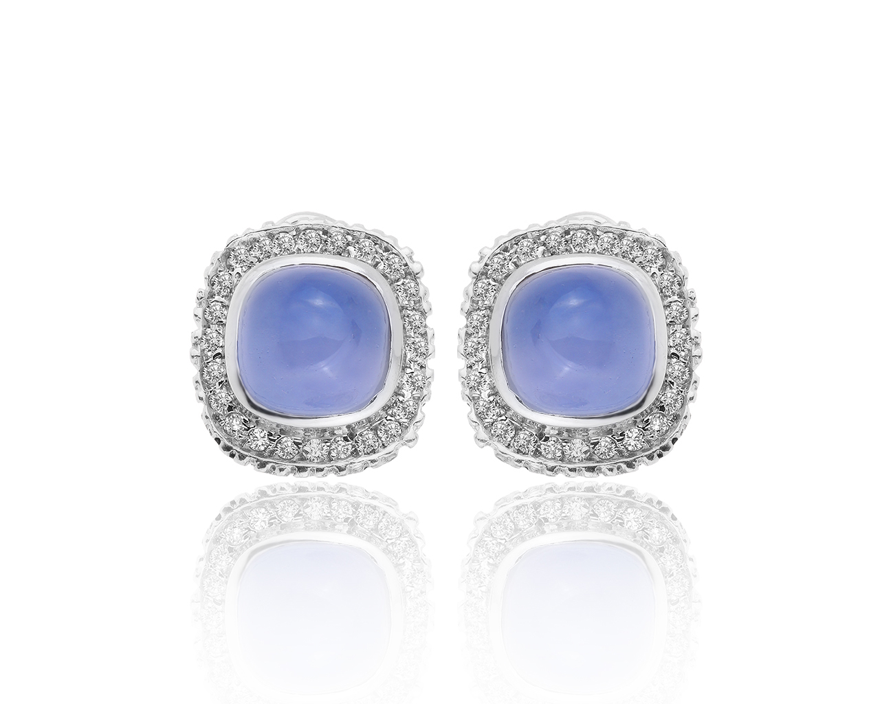 Оригинальные золотые серьги с халцедонами 8.11ct Monte Carlo 271119/7