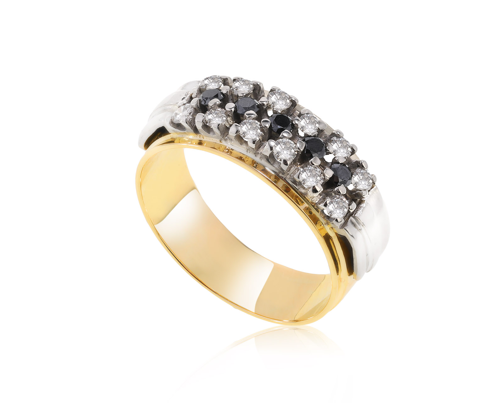 Прелестное золотое кольцо с бриллиантами 0.76ct 170722/3