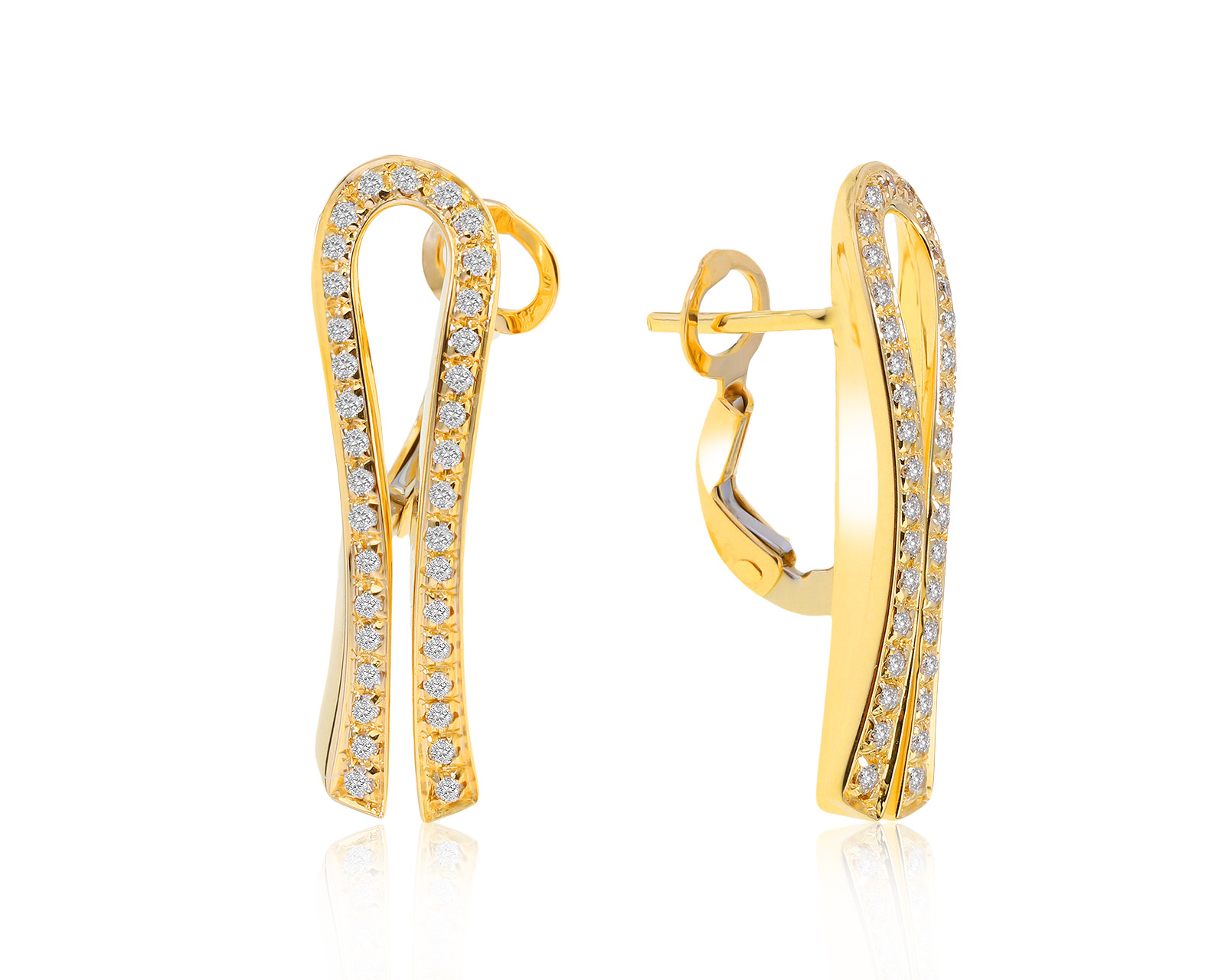 Итальянские золотые серьги с бриллиантами 0.43ct 251021/7