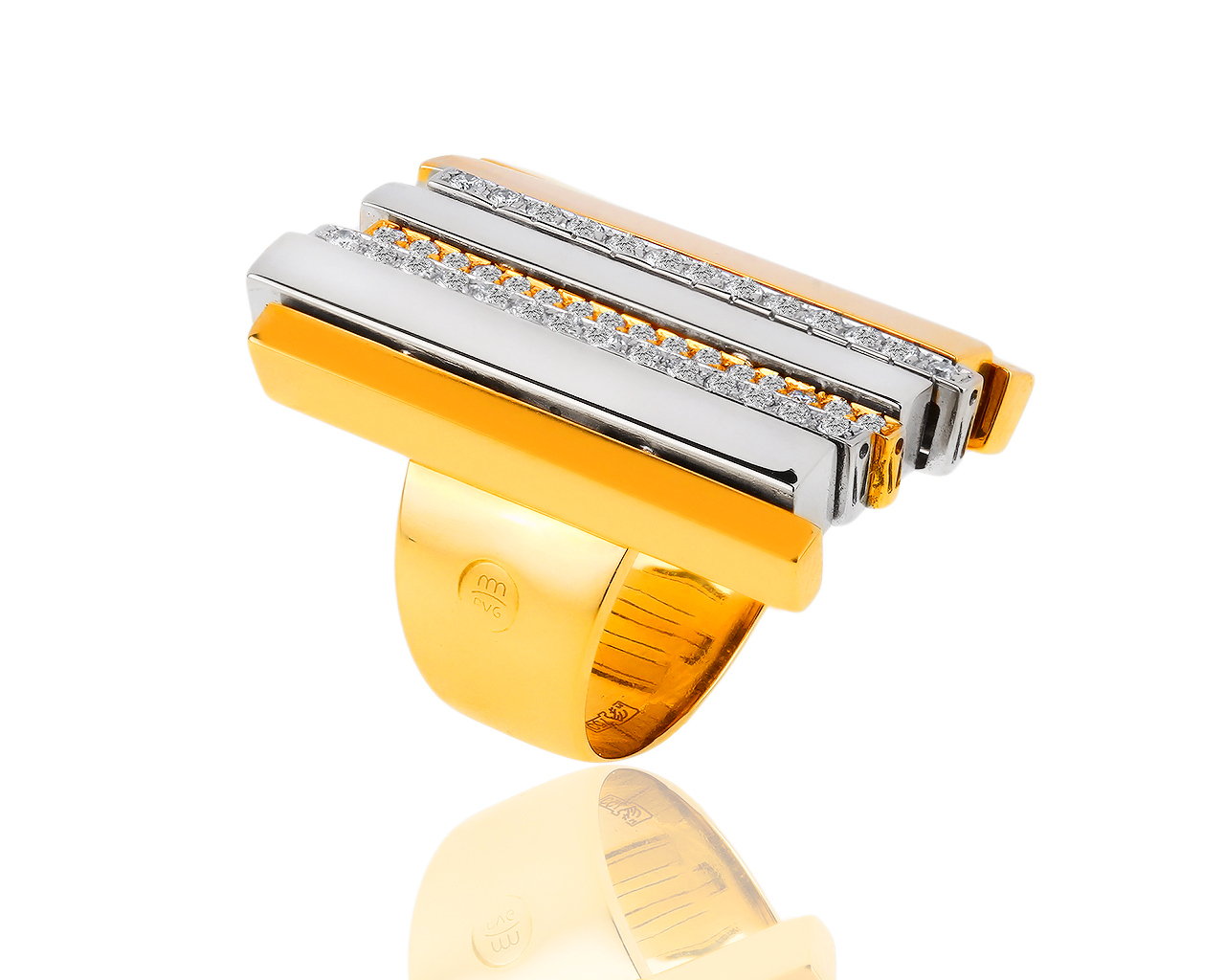 Экстравагантное золотое кольцо с бриллиантами 0.70ct Ponte Vecchio 260219/3