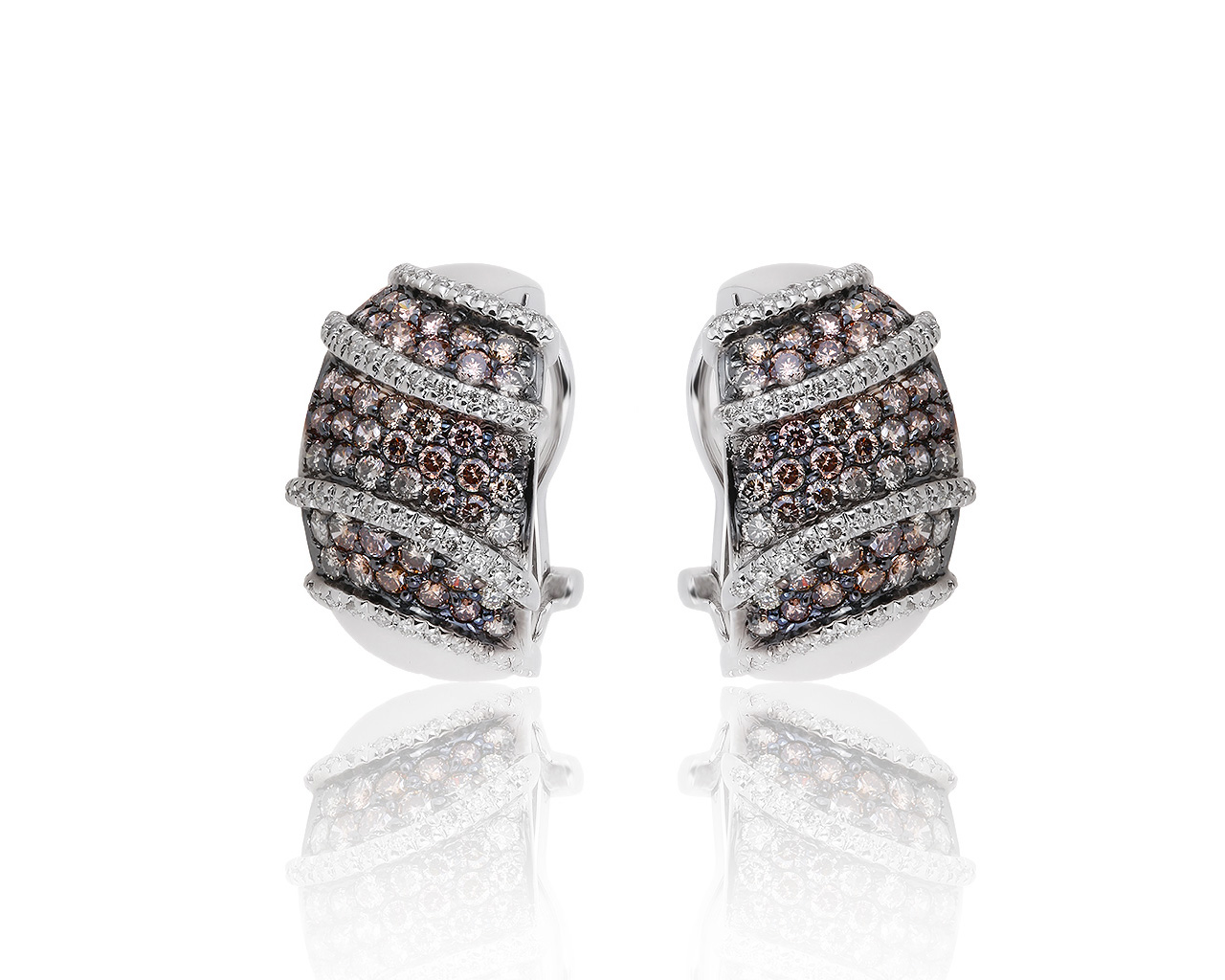 Шикарные золотые серьги с бриллиантами 1.62ct 181119/3