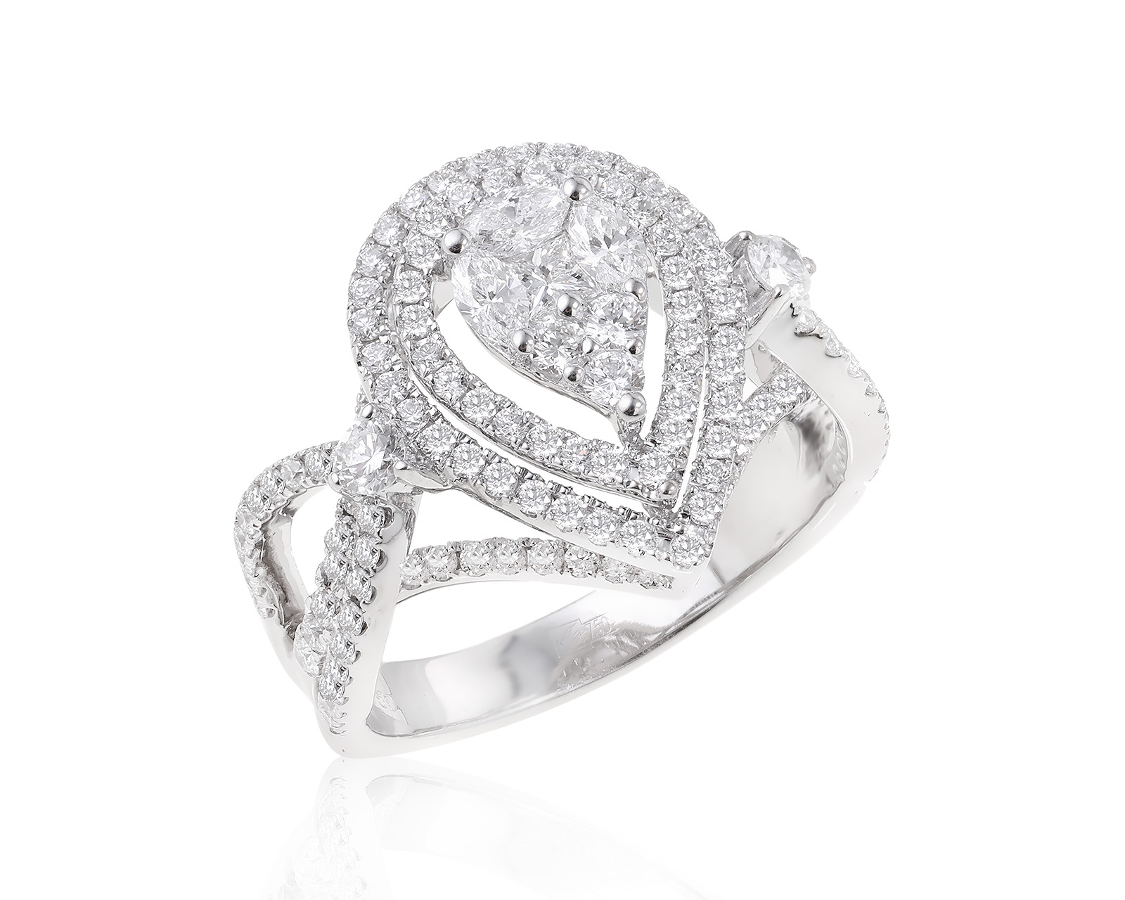 Оригинальное золотое кольцо с бриллиантами 1.83ct Yanush 200424/3