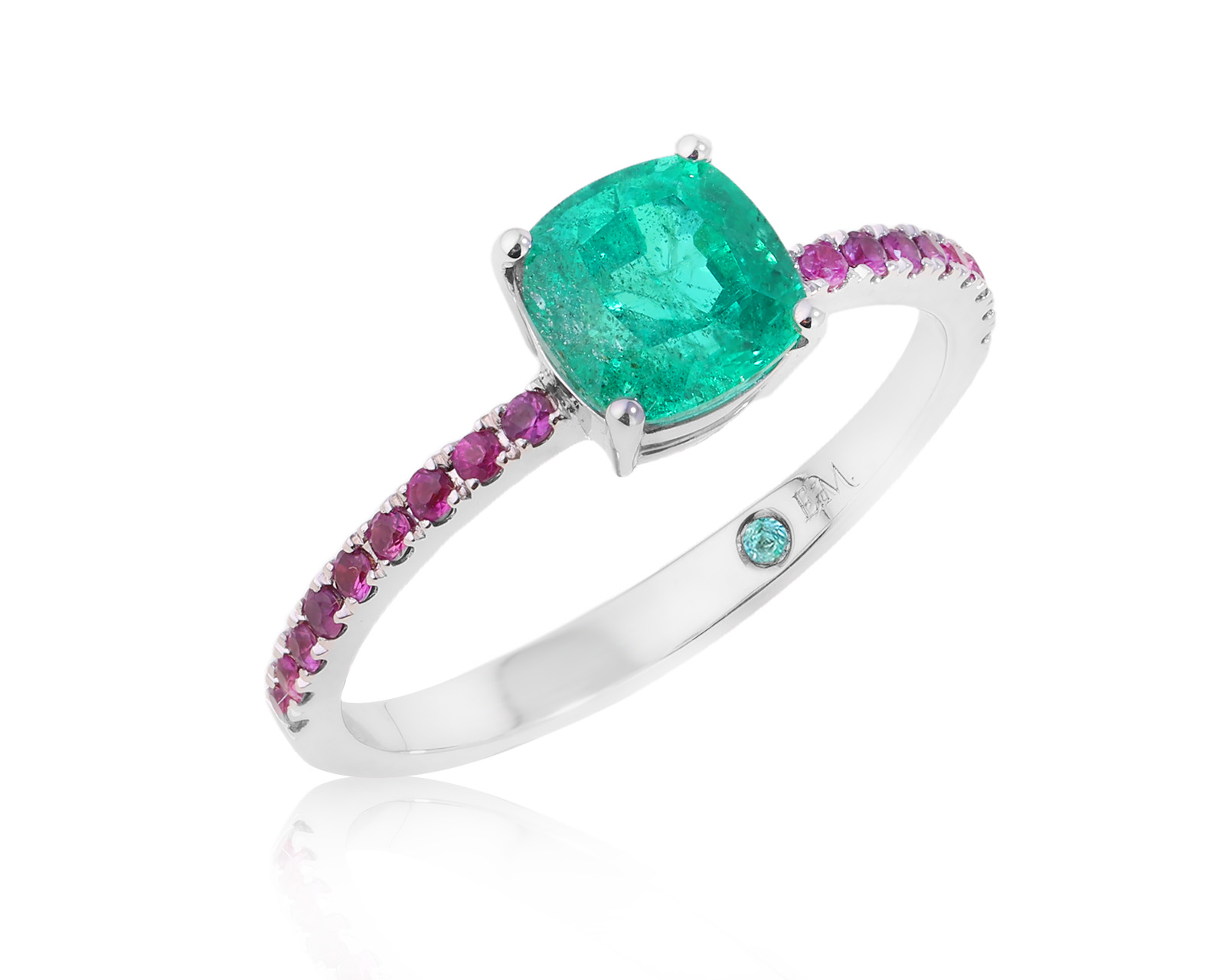 Золотое кольцо с изумрудом Замбия 1.16ct Evgeny Matveev 210725/Б177