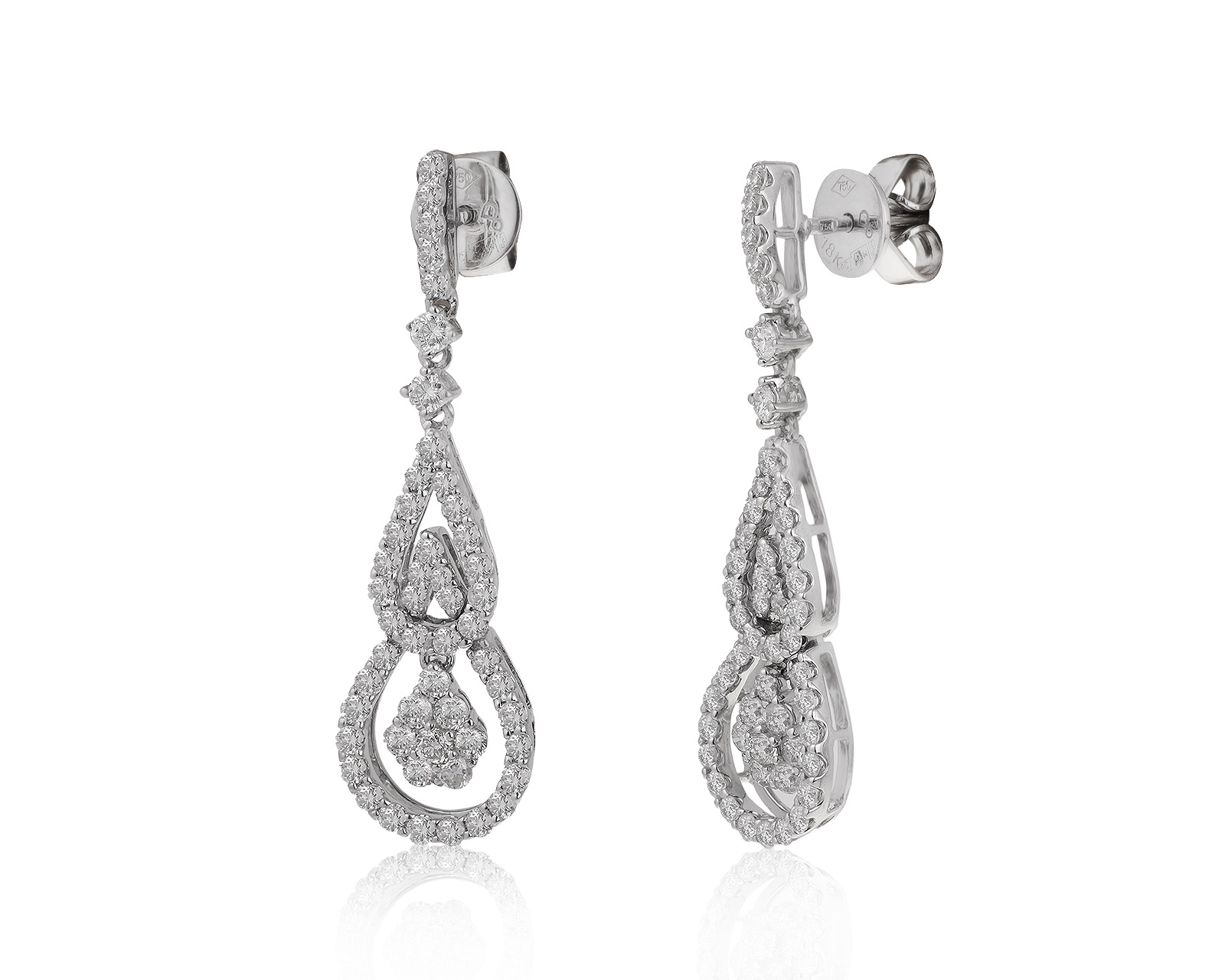 Потрясающие золотые серьги с бриллиантами 0.45ct 060721/6