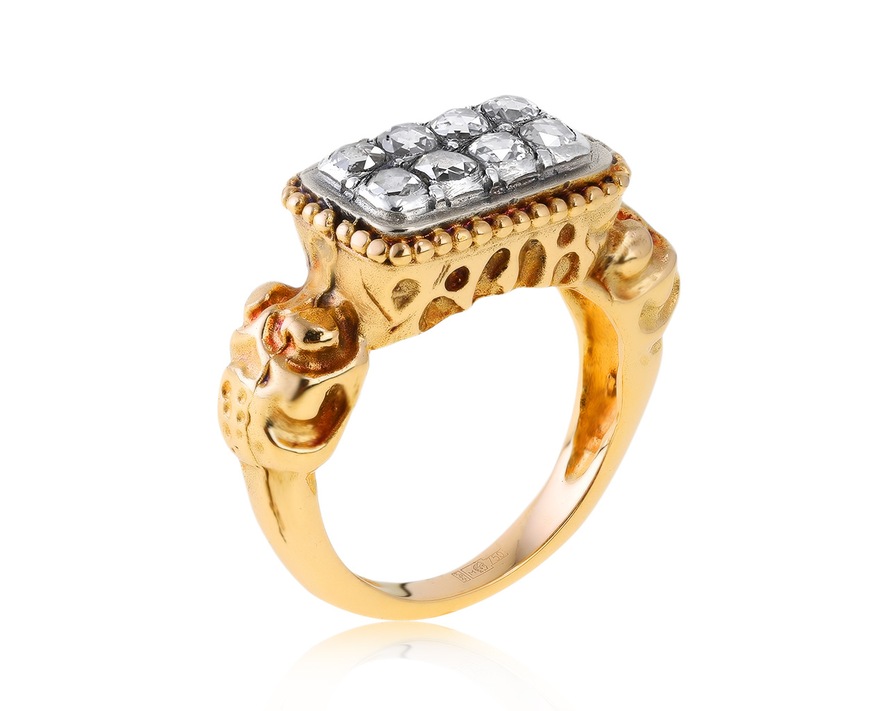 Превосходное золотое кольцо с бриллиантами 0.65ct 230321/6