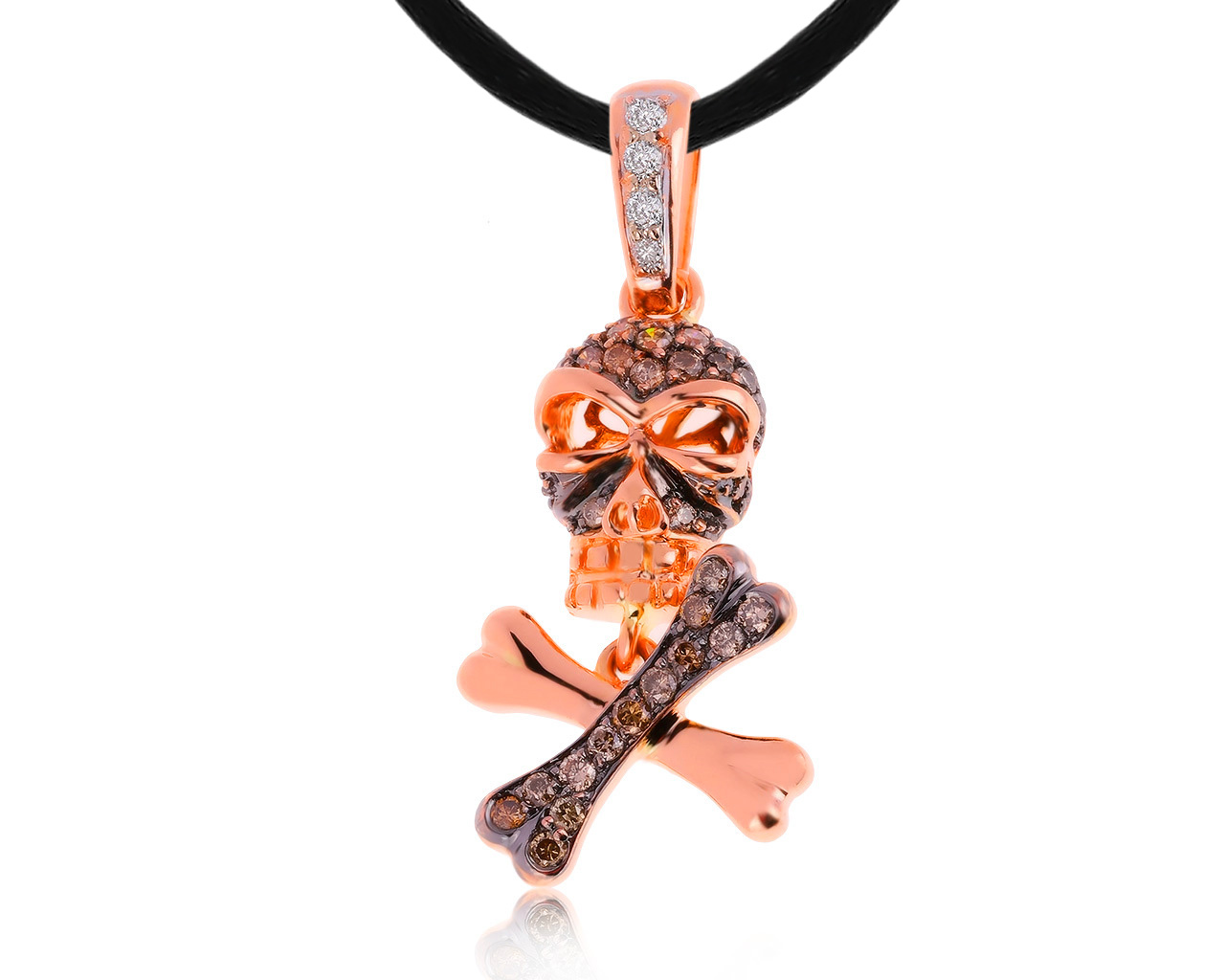 Неординарный золотой кулон с бриллиантами 0.45ct 041020/1