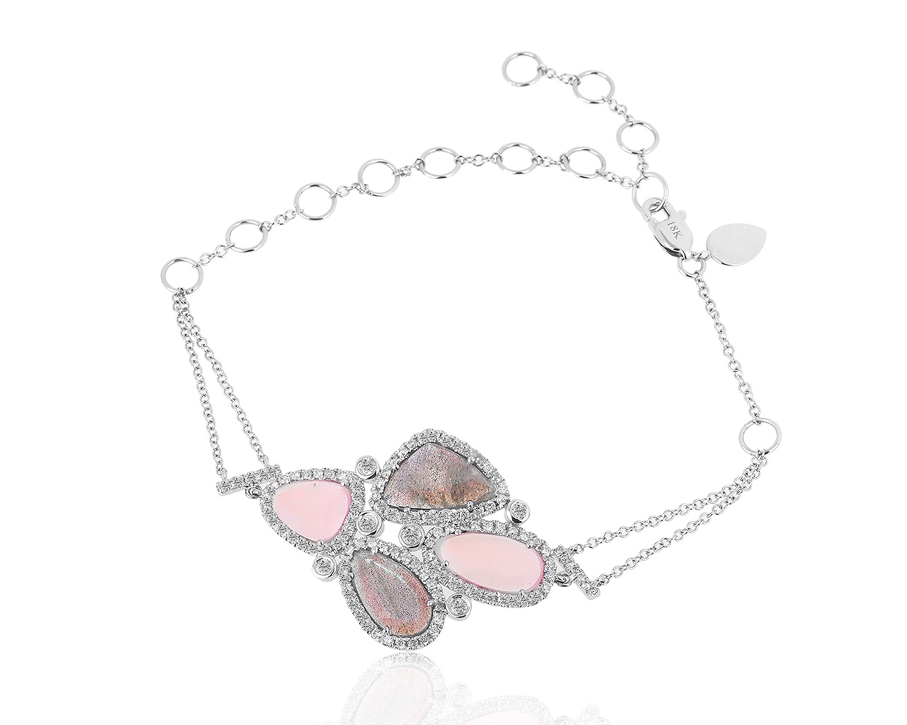 Золотой браслет с кварцем и бриллиантами 0.71ct Meirat 240119/2