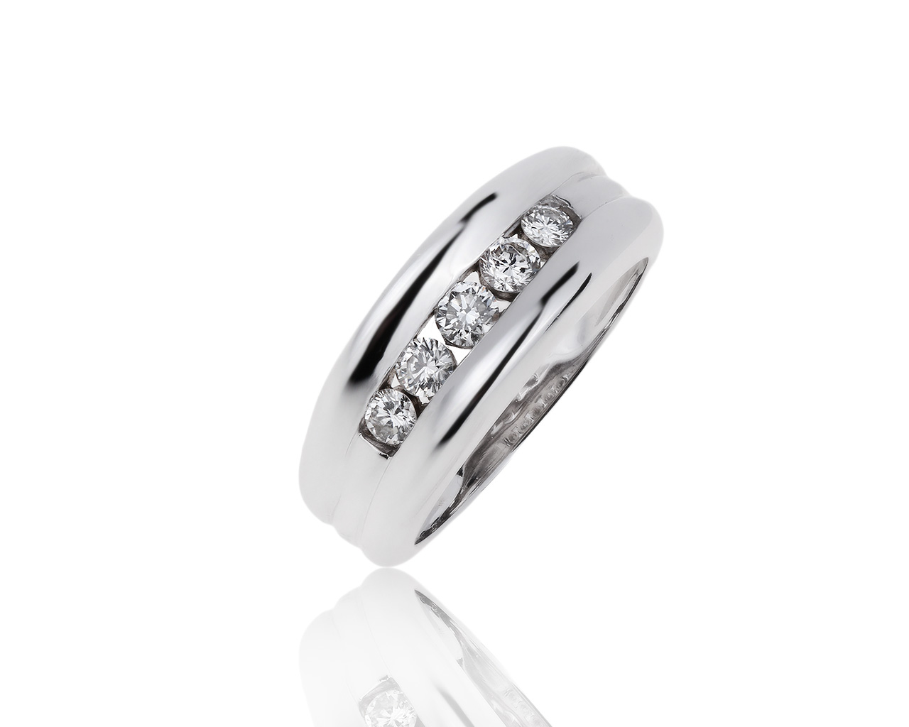 Современное золотое кольцо с бриллиантами 0.34ct 251019/15