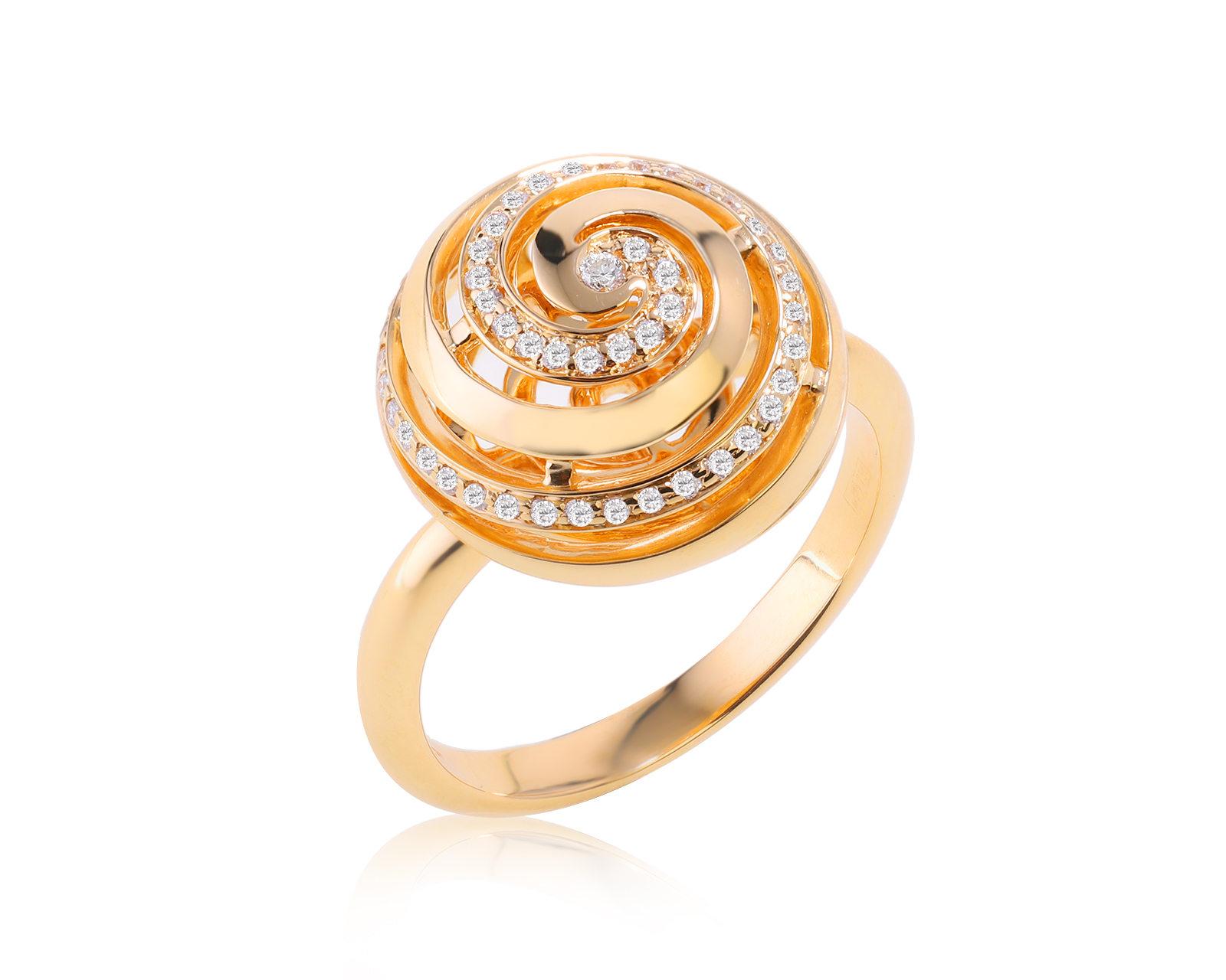Оригинальное золотое кольцо с бриллиантами 0.23ct Ramon