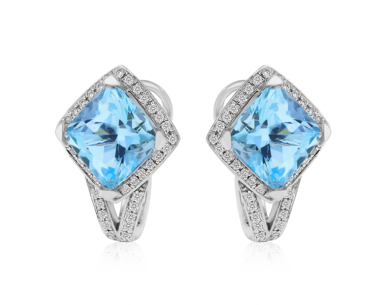 Оригинальные золотые серьги с топазами 7.41ct Mauboussin Fou De Toi