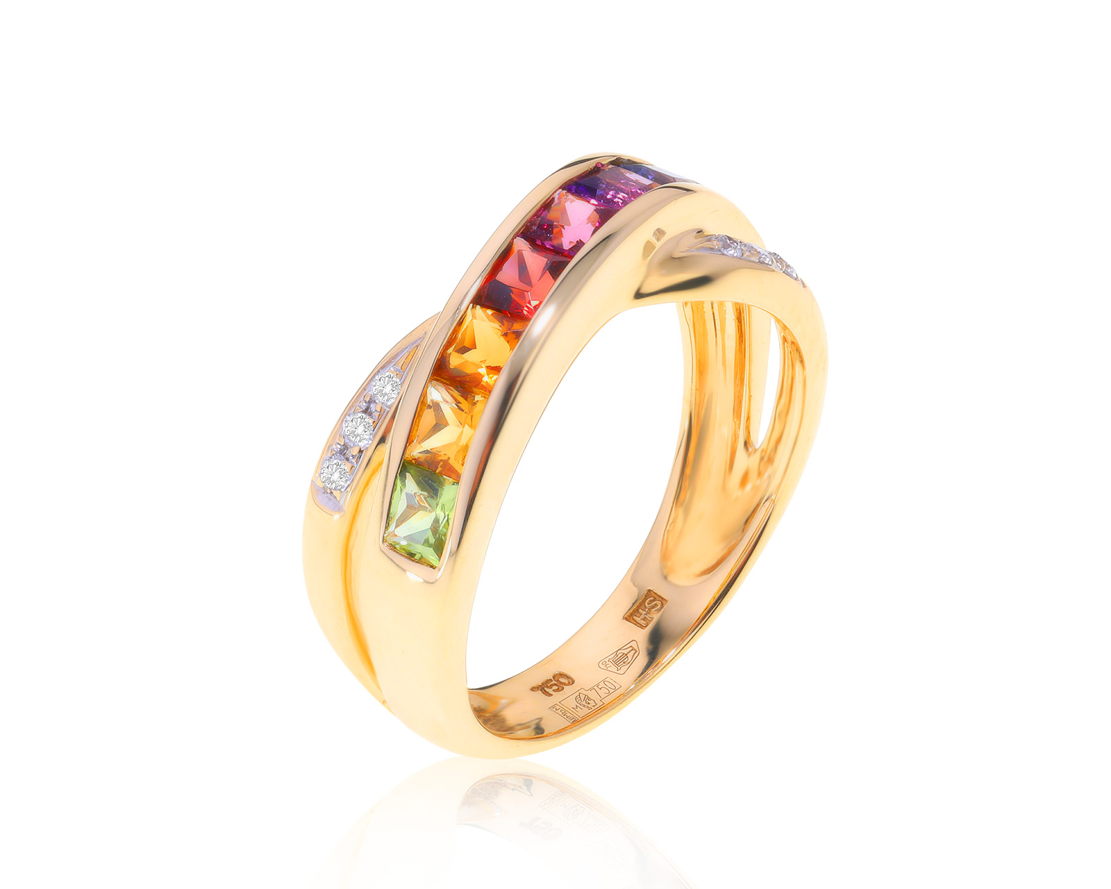 Оригинальное золотое кольцо H.Stern Rainbow 271022/1