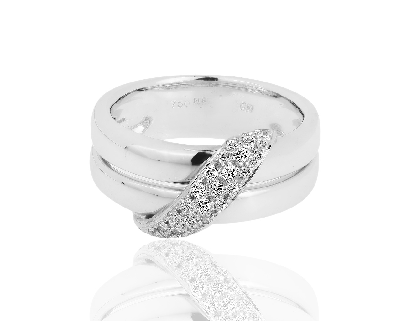 Золотое кольцо с бриллиантами 0.40ct Carl F. Bucherer 071118/1