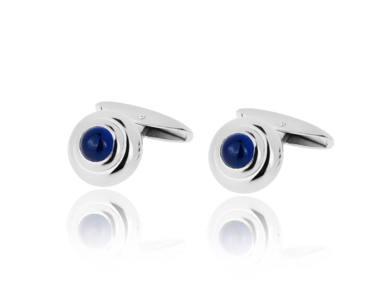 Оригинальные золотые запонки с сапфирами 2.02ct Chopard