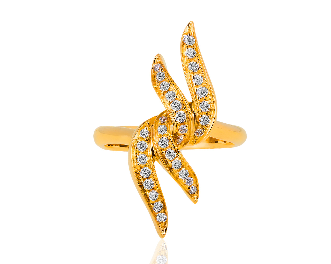 Оригинальное итальянское золотое кольцо с бриллиантами 0.45ct Raima 301218/1