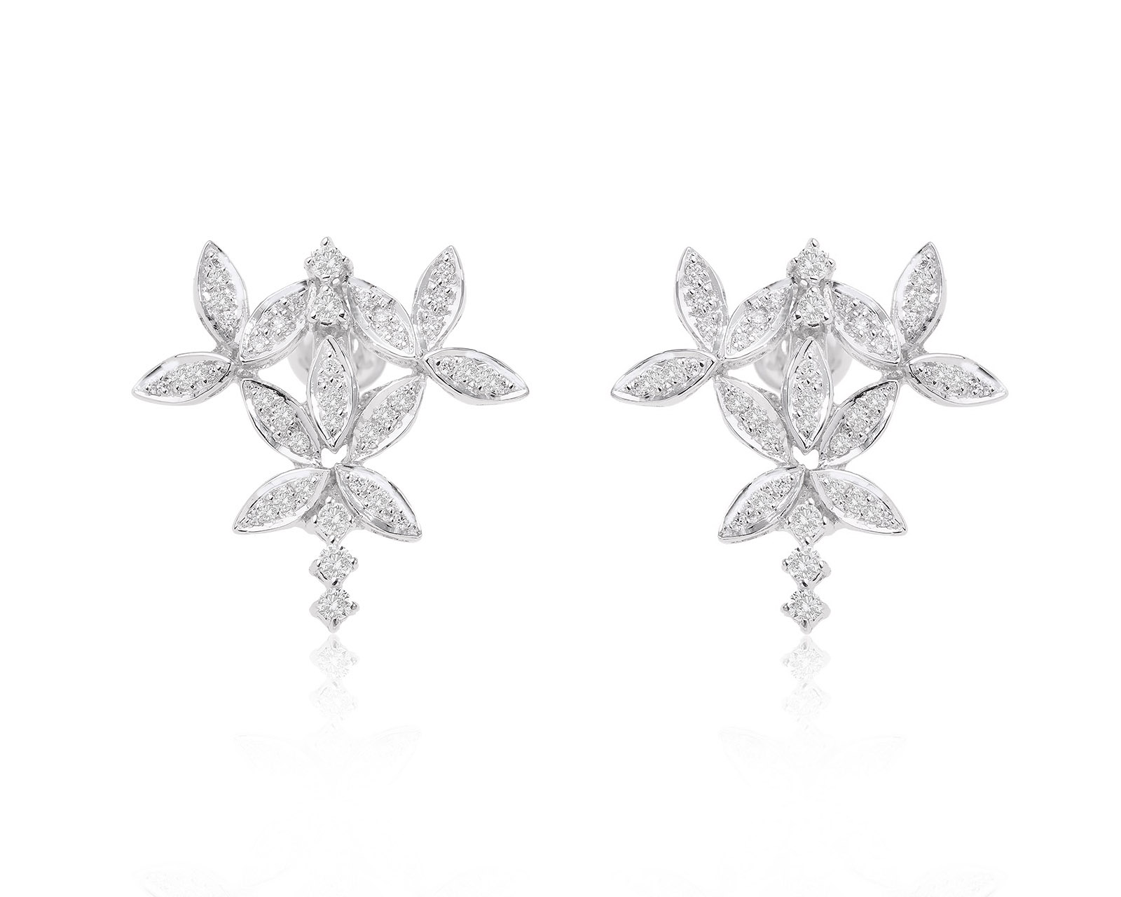 Золотые серьги с бриллиантами 0.52ct