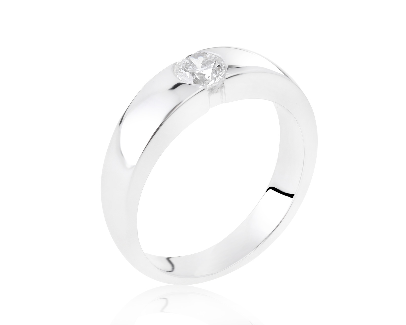 Достойное золотое кольцо с бриллиантом 0.46ct 111021/8