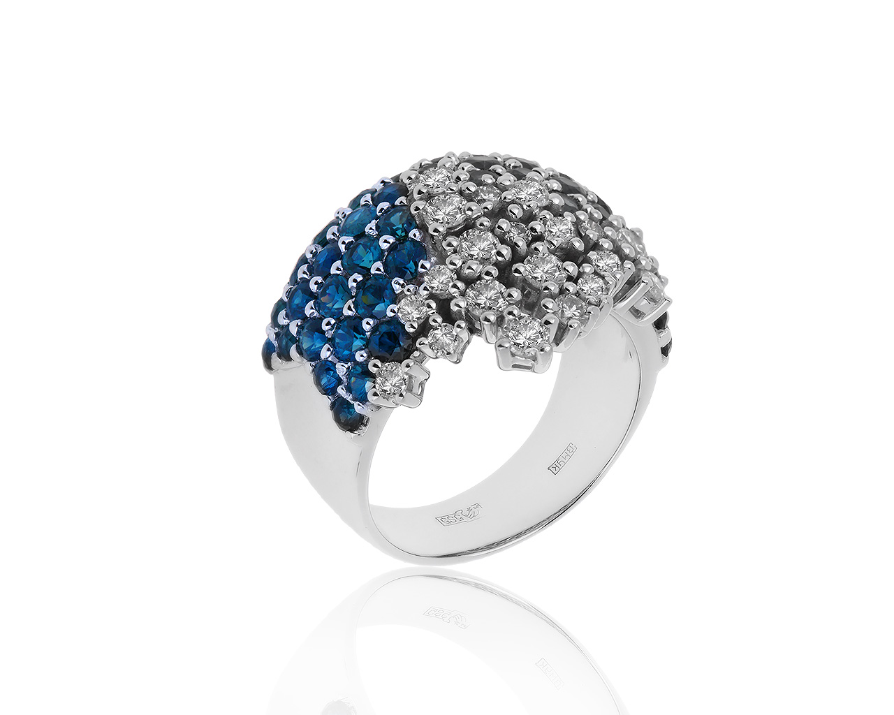 Завораживающее золотое кольцо с сапфирами 3.74ct 050220/7