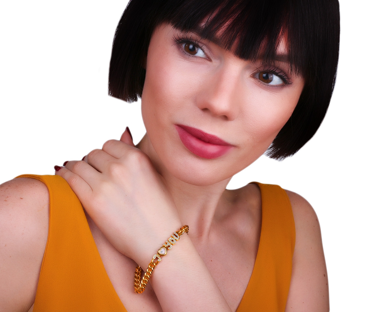 Золотой браслет с бриллиантами 0.30ct Chopard Happy Diamonds