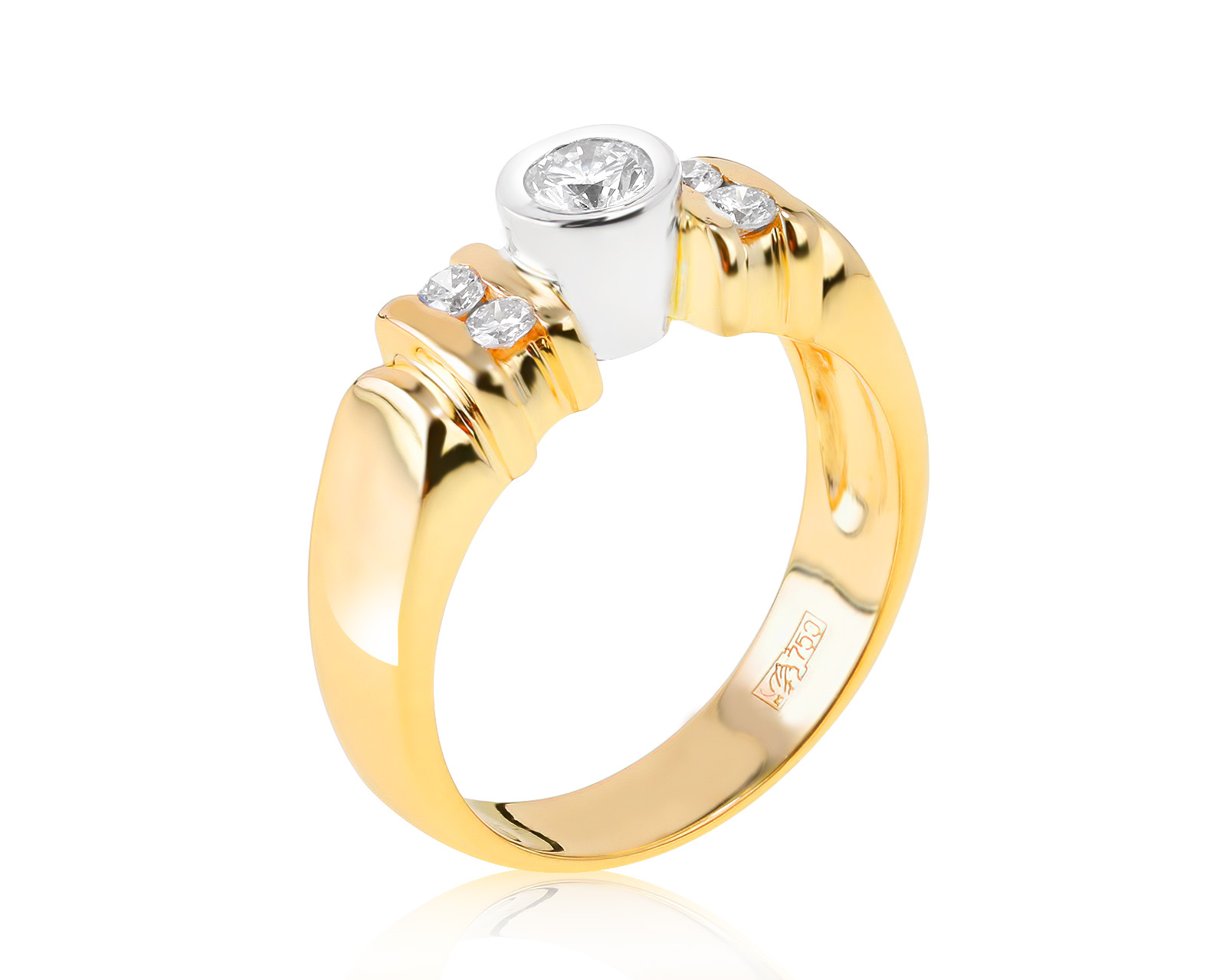 Роскошное золотое кольцо с бриллиантами 0.38ct 271021/5