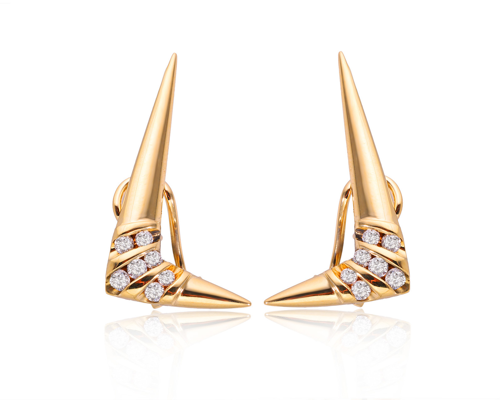 Золотые серьги с бриллиантами 0.76ct 091125/1