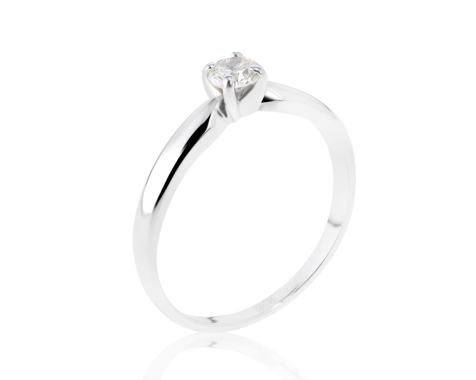 Элегантное золотое кольцо с бриллиантом 0.21ct 031121/2