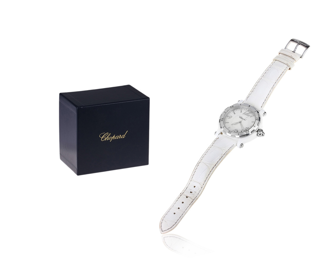 Наручные часы с бриллиантами 0.30ct Chopard Happy Sport