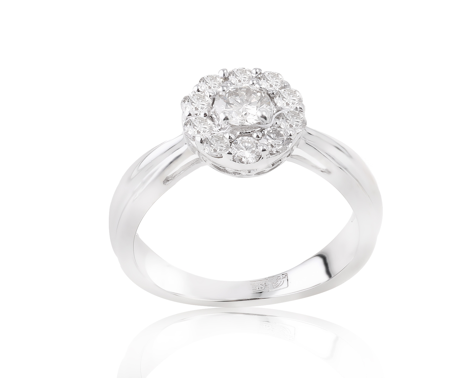Золотое кольцо с бриллиантами 0.64ct 070224/1