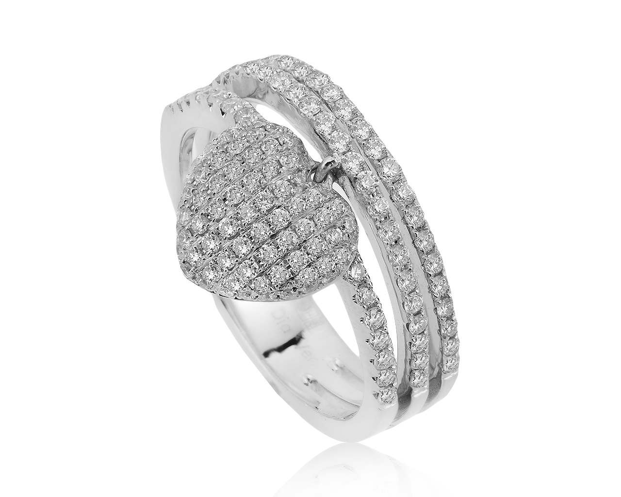 Женственное золотое кольцо с бриллиантами 0.71ct
