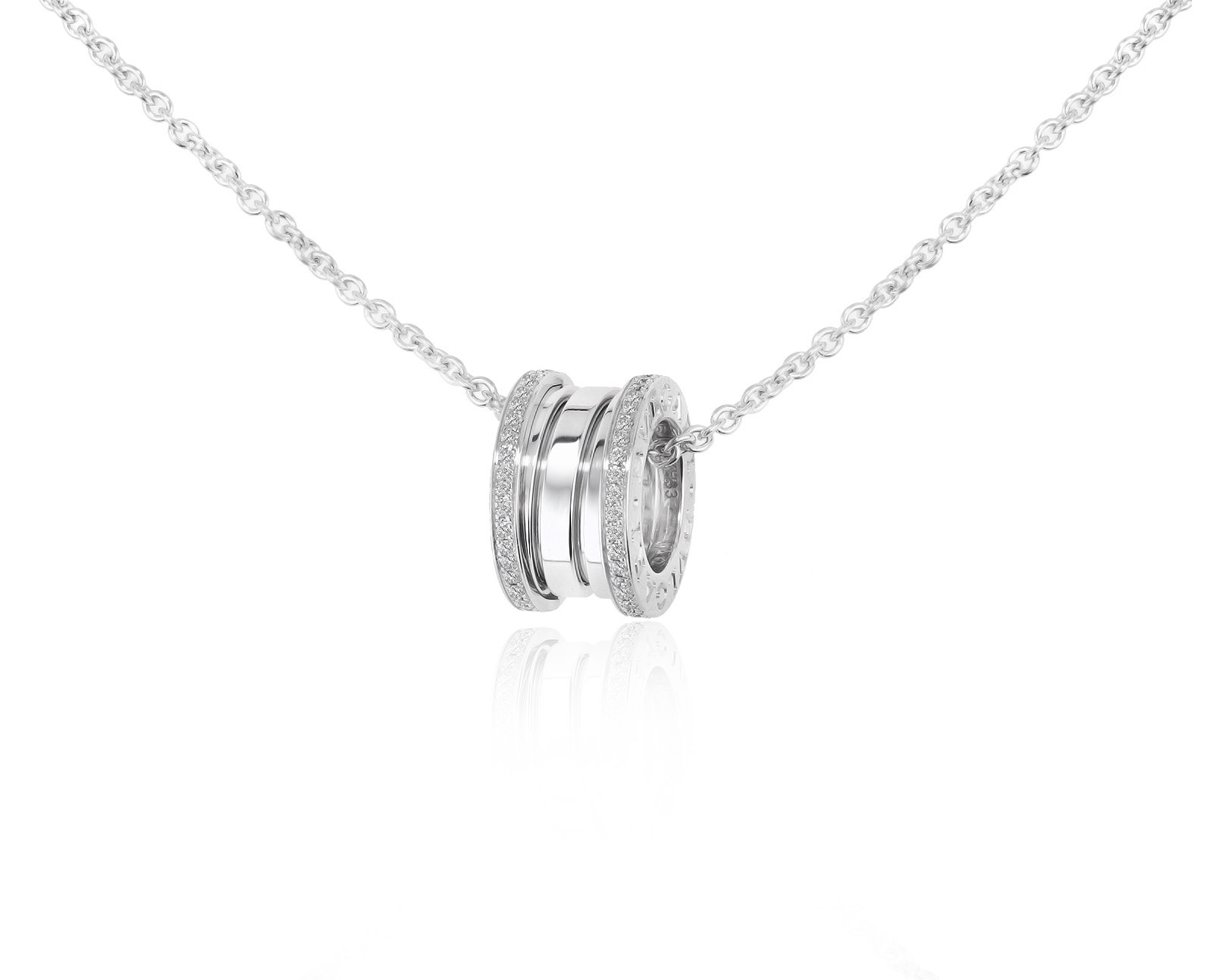 Оригинальный золотой кулон с бриллиантами 0.38ct Bvlgari B.Zero1
