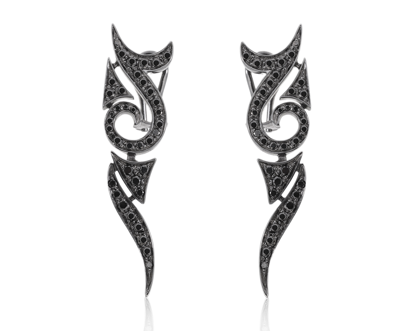 Оригинальные золотые серьги с бриллиантами 1.17ct Stefan Hafner